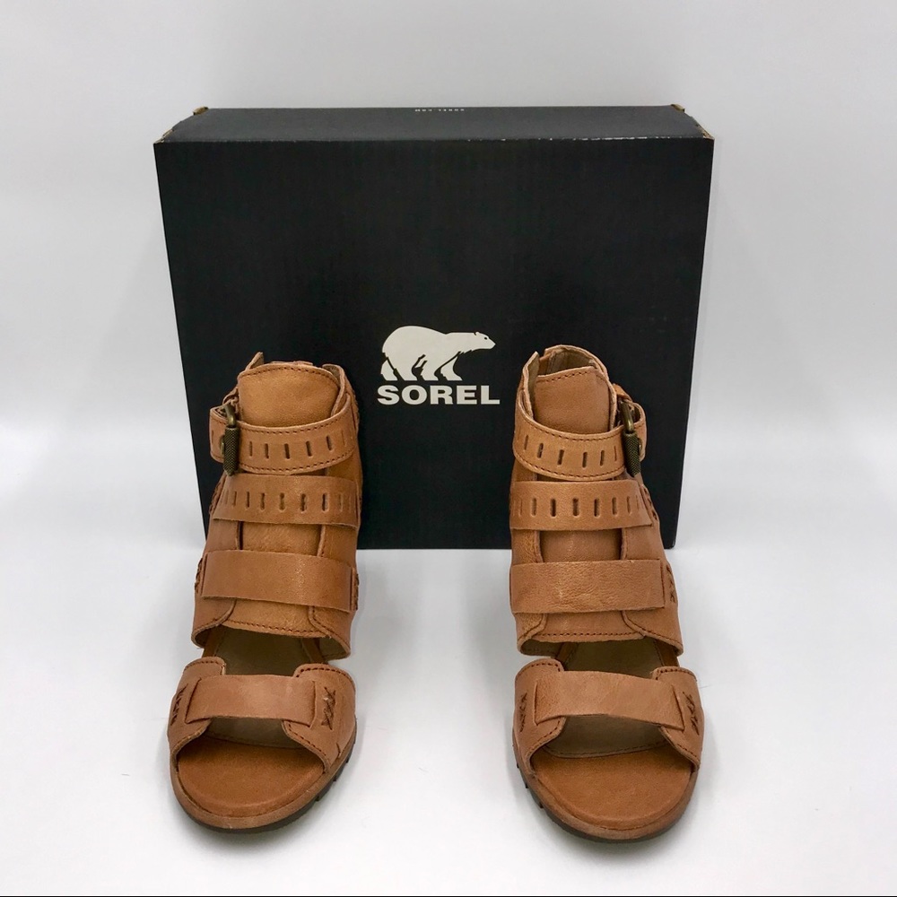 🆕 SOREL | Women Nadia Buckle Camel Brown Sandals - Picture 5 of 7